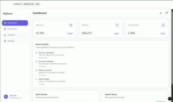 Web Platform UI Concept With AI Chatbot