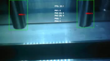 Real-Time Object Detection for Glass Bottle Mouth and Filling Nozzles using Machine Vision