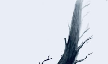 تک درخت تصویر سازی در procreate