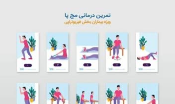 Infographic design of physiotherapy exercises