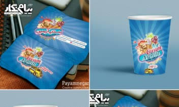 طراحی کارت ویزیت و لیوان