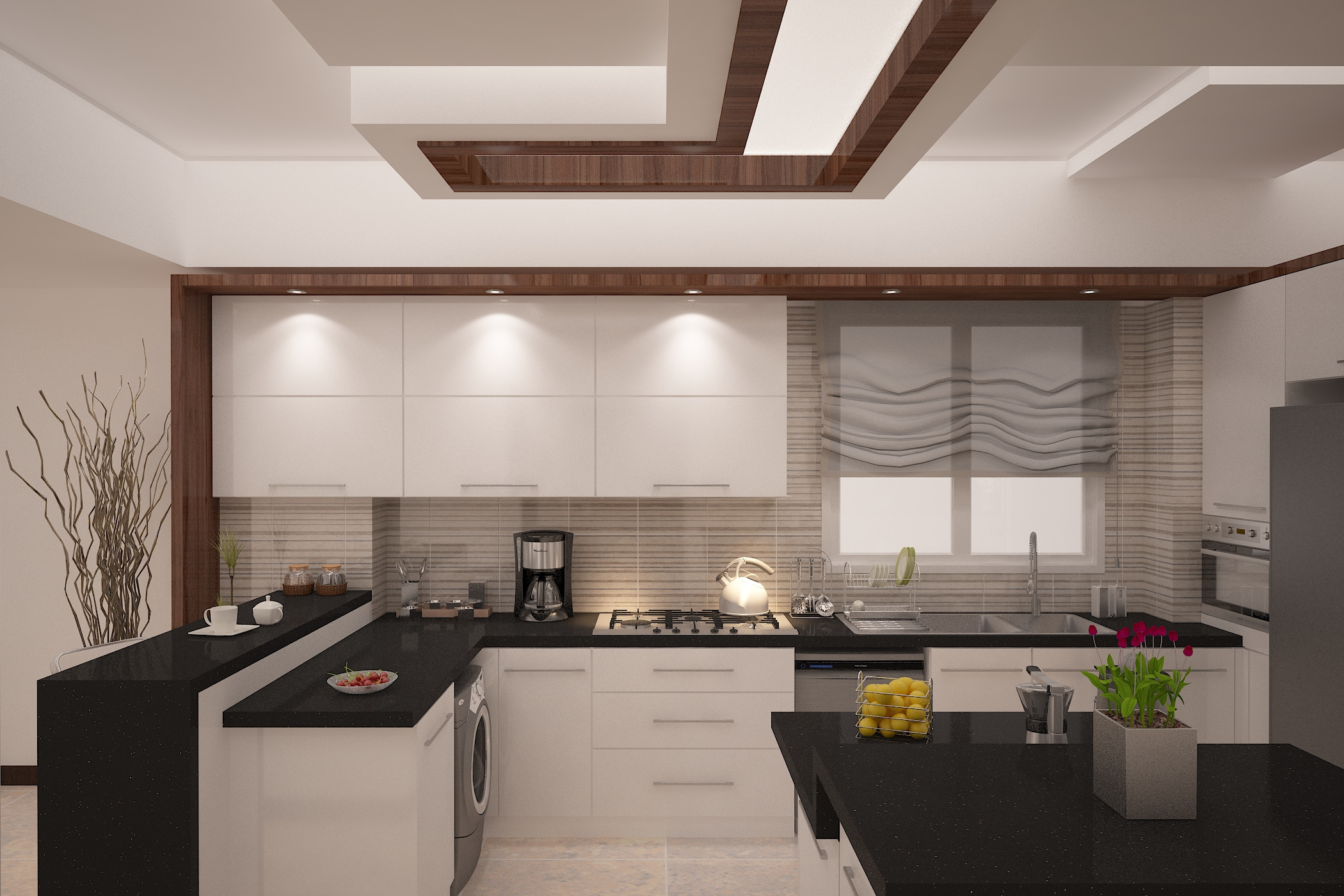 طراحی داخلی آشپزخانه و دکور واحد مسکونی در نیاوران