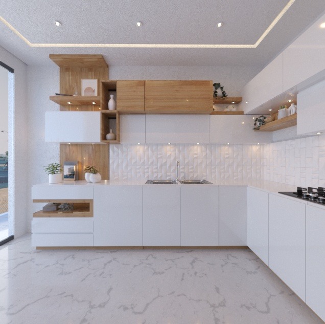 دکوراسیون داخلی ، طراحی سه بعدی و رندر کابینت نمایشگاه