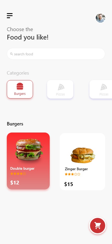 نمونه اپ سفارش غذا