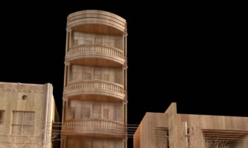 رندر ماکتی از نمای کلاسیک.مدل شده با نرم افزار تریدی مکس وموتوررندر ویری 5