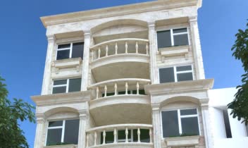 نمای کلاسیک .مدل شده با نرم افزار تریدی مکس و موتور رندر ویری 5