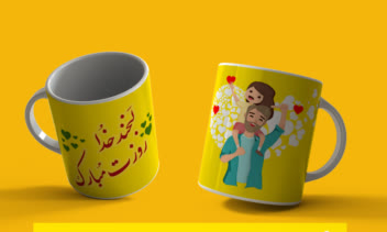 طراحی تصویر روی لیوان