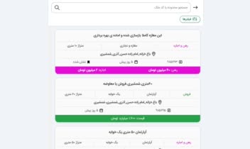 وب سایت مشاور املاک و پنل فایلینگ هوشمند