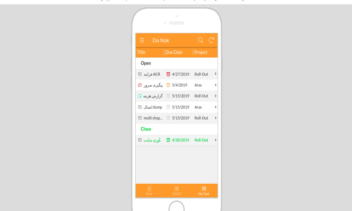 اپلیکیشن موبایل مدیریت task