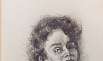 طراحی (اسکچ) پرتره از مدل زنده.