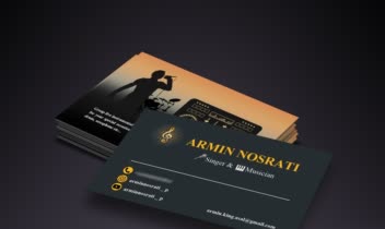 طراحی اختصاصی کارت ویزیت خواننده معروف