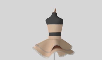 طراحی سه بعدی لباس مجلسی