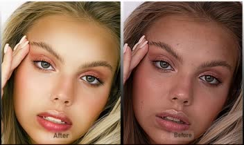 Before / After نمونه کار بیوتی ریتاچ