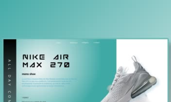 طراحی رابط کاربری Nike Shoes