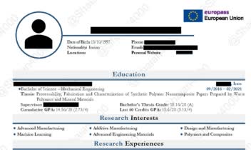 نمونه کار CV