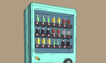 Stylized vending machine