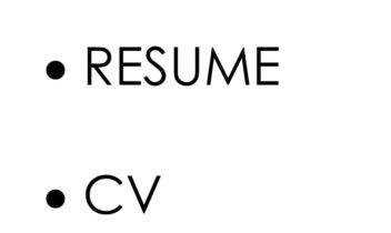 انواع CV و Resume