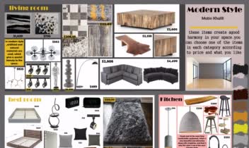طراحی مود برد (Mood Board) طراحی دکوراسیون
