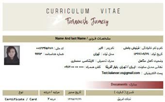 اکسل ؛ طراحی رزومه کاری و کلیه امور اجرائی در اکسل