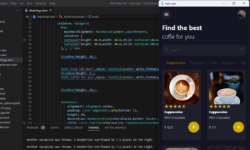 اپلیکیشن کافه با زبان dart و python