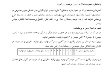 ساخت پرسشنامه AHP به منظور تحلیل سلسله مراتبی و اولویت بندی هدف، معیارها، زیرمعیارها و گزینه ها
