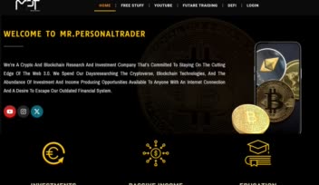 طراحی سایت یونیک کریپتو کورنسی به زبان انگلیسی MR PERSONAL TRADER