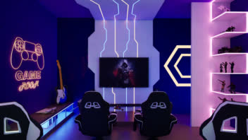 " طراحی اتاق بازی در فلسطین( gaming room) "