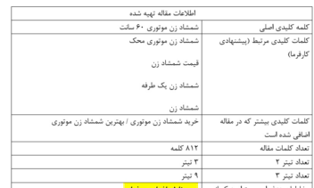 نمونه کار حرفه ای مقاله سئو شده