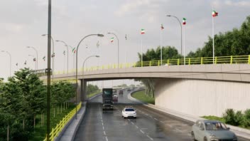 پروژه سه بعدی روگذر میدان بسیج اردبیل