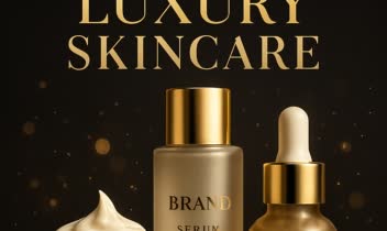 یک پوستر لاکچری برای محصولات پوستی