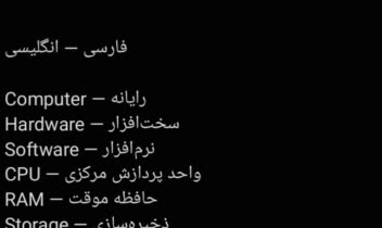 ترجمه ۴۰۰ کلمه از انگلیسی به فارسی مربوط به رشته کامپیوتر