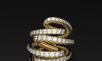 طراحی انگشتر de grisogono vortice ring