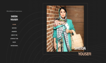 طراحی سایت اختصاصی بازیگر شیدا یوسفی