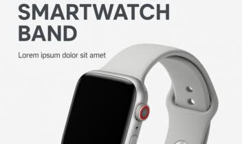 طراحی لوگو _ طراحی بنر بند ساعت هوشمند