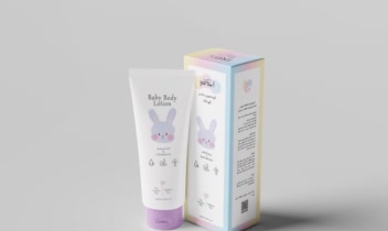 طراحی بسته بندی لوسیون بدن کودک