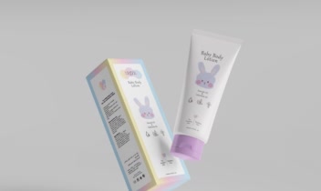 طراحی بسته بندی لوسیون بدن کودک