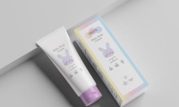 طراحی بسته بندی لوسیون بدن کودک