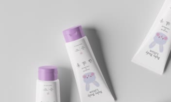 طراحی بسته بندی لوسیون بدن کودک