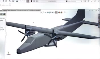 طراحی dornier 238  در solidworks و تحلیل CFD ansys