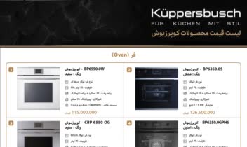 طراحی لیست قیمت مدرن محصولات آشپزخانه