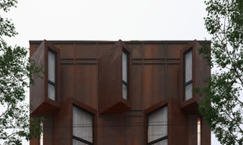 مدلسازی و رندرینگ پروژه طراحی نما ساختمان اداری | RUST CUBE