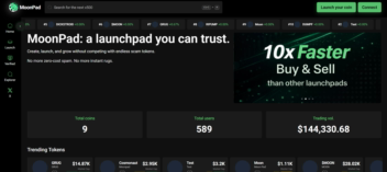 نمونه کار ارائه شده برای سایت MoonPad میباشد