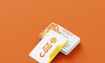 طراحی کارت ویزیت نوشت افزار نارنگی