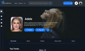 سایت استریم موزیک و پادکست/ Music Streaming Web