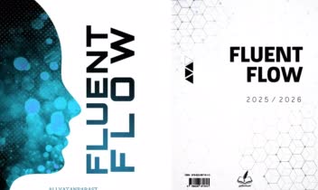 طراحی جلد کتاب زبان انگلیسی fluent flow