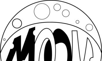 لوگو برای اسم moon با طرح ماه و نوشته داخلیش