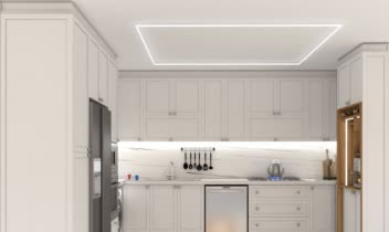 طراحی کابینت آشپزخانه به سبک نئوکلاسیک