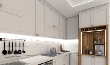 طراحی کابینت آشپزخانه به سبک نئوکلاسیک