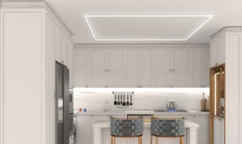 طراحی کابینت آشپزخانه به سبک نئوکلاسیک