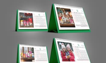 طراحی تقویم رومیزی  شرکت پاک لایه سان